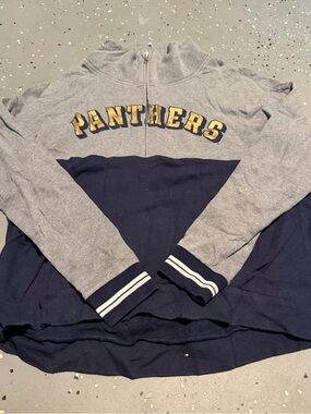 Victorias Secret PINK Grey and Blue Pittsburgh Panthers Quarterzip Pullover